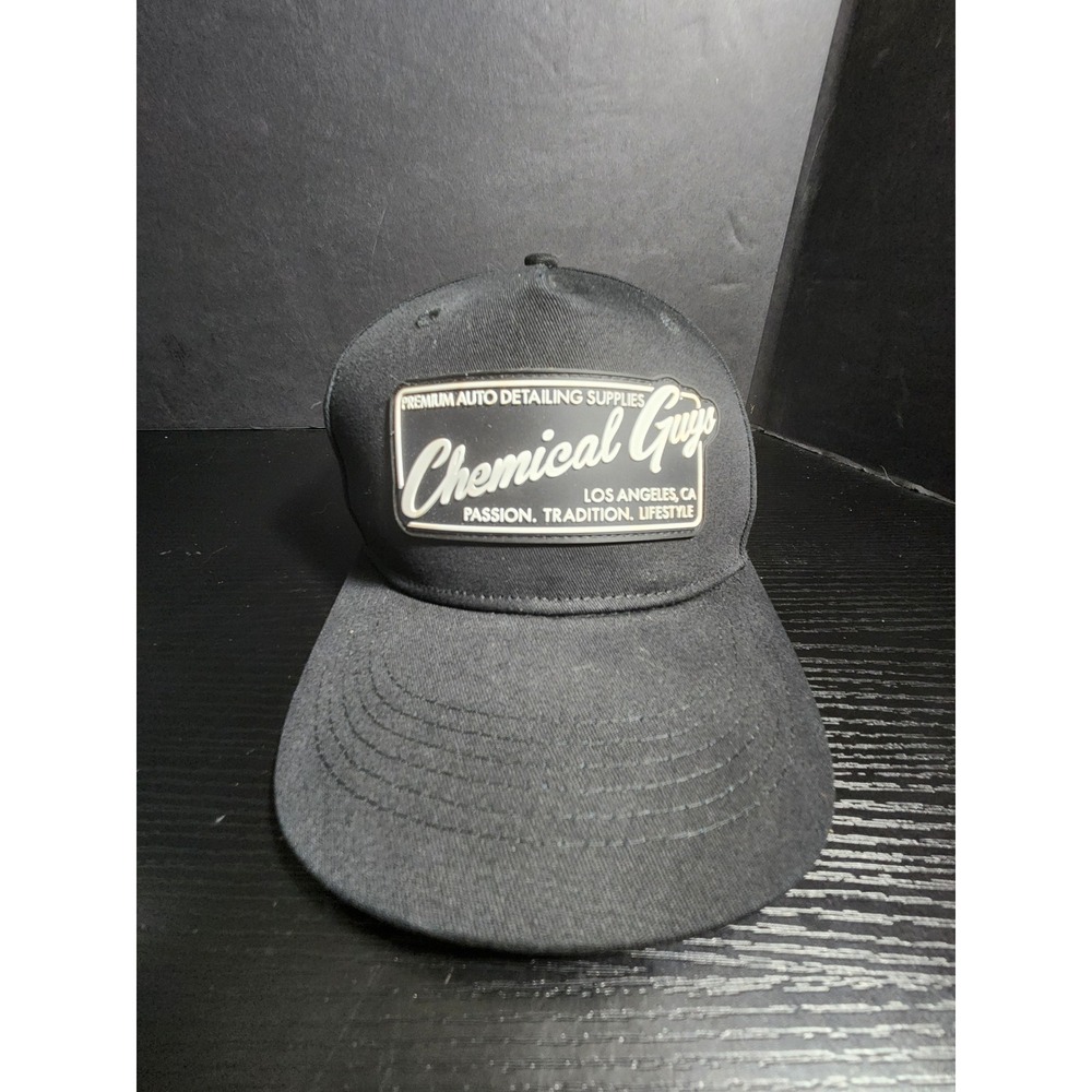 Chemical Guys‎ Black Snapback Hat Cap Rubber Patch  Lifestyle
